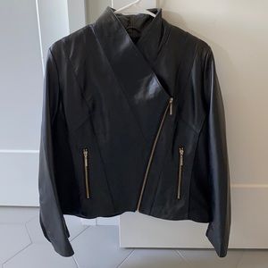 IMAN Black Leather Jacket